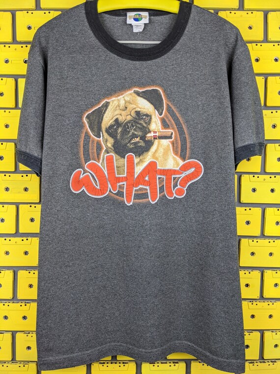 Vintage 00s Frank Pug MIB T shirt Men in Black Sci fi Film
