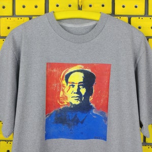 Vintage 90s Mao Zedong Pop Art T-Shirt Chairman Mao Chinese Communist Revolutionary Print Tee Size L image 10