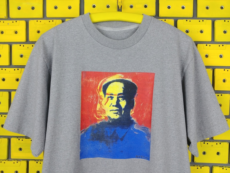Vintage 90s Mao Zedong Pop Art T-Shirt Chairman Mao Chinese Communist Revolutionary Print Tee Size L image 10