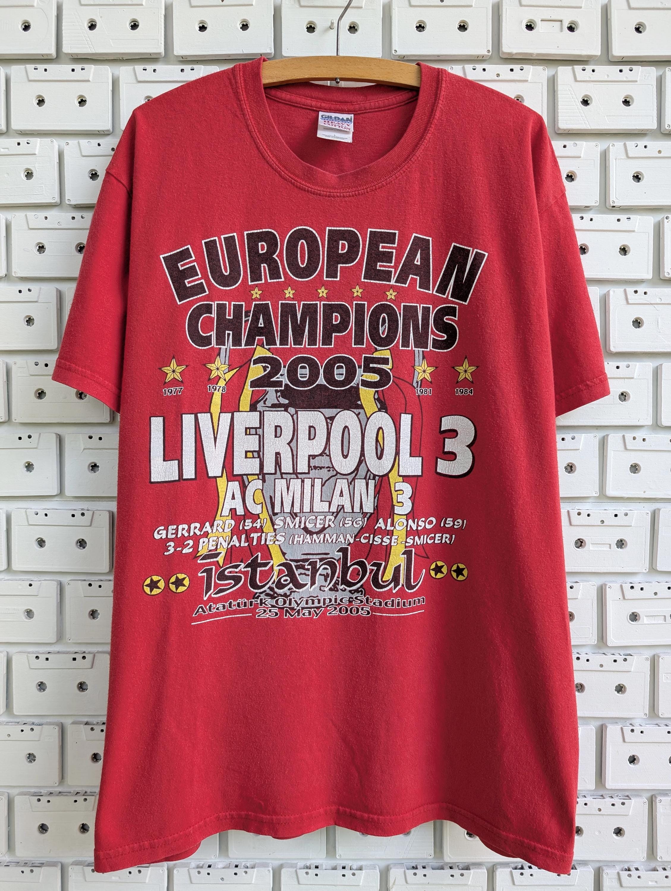 Vintage 2005 FC Liverpool T-shirt UEFA Champions League Cup Winner