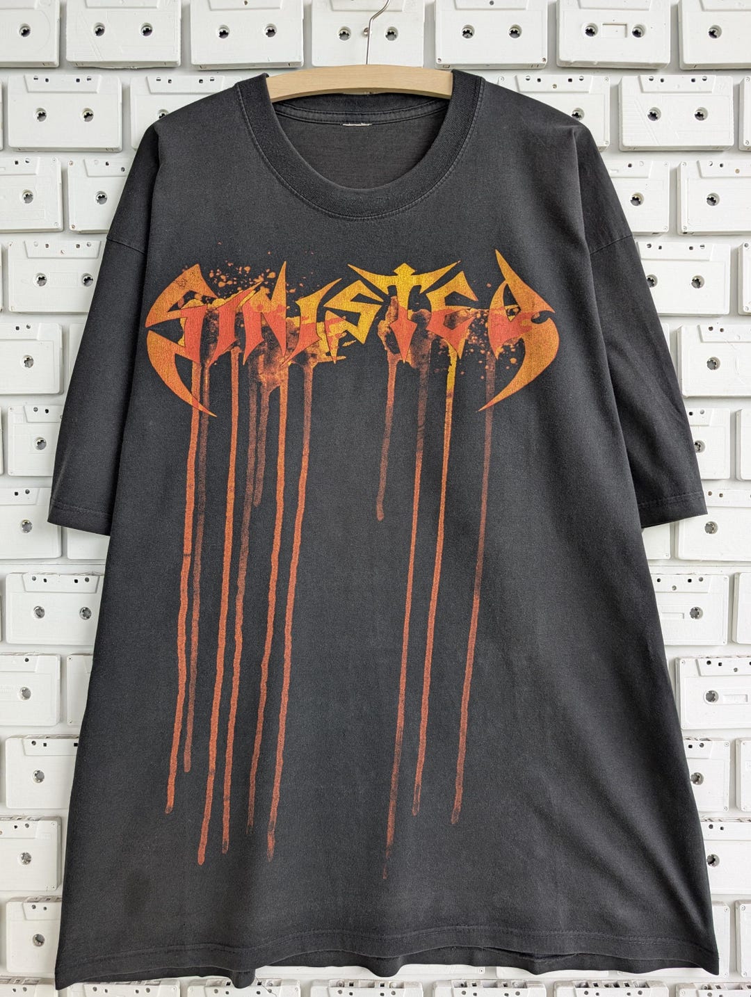 Vintage 1998 Sinister T-shirt Aggressive Measures Death Metal Band