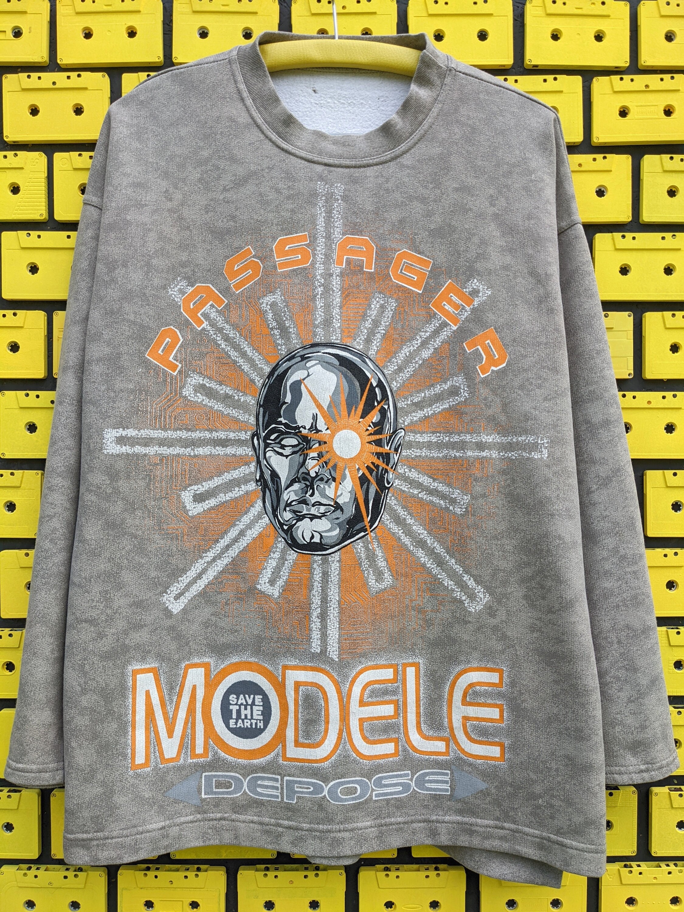 Vintage 90s Passager Cyber Wear Sweatshirt Rave Club Techno Music