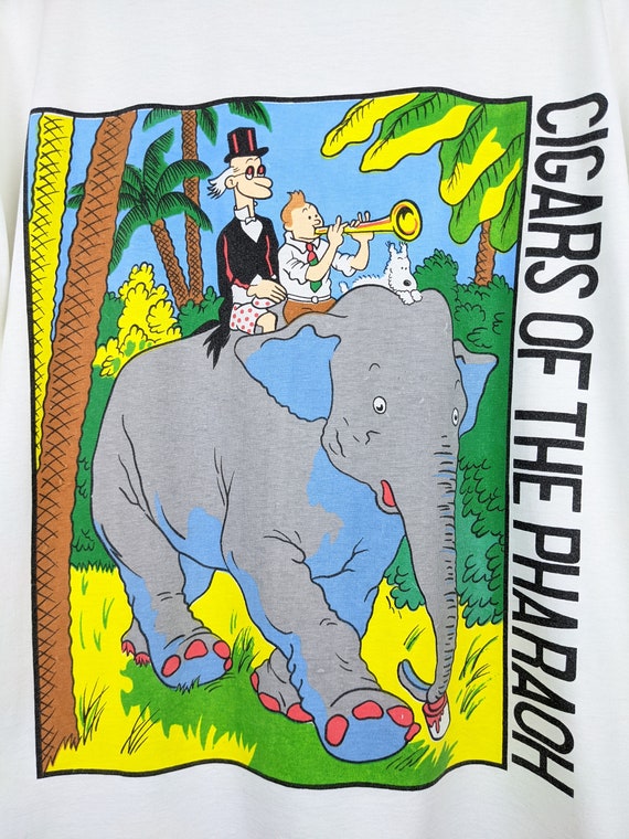 Vintage 90s The Adventures Of Tintin T-Shirt Tin … - image 4