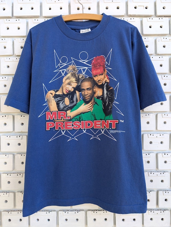 Vintage 1997 Mr President T-shirt German Eurodance Pop Reggae