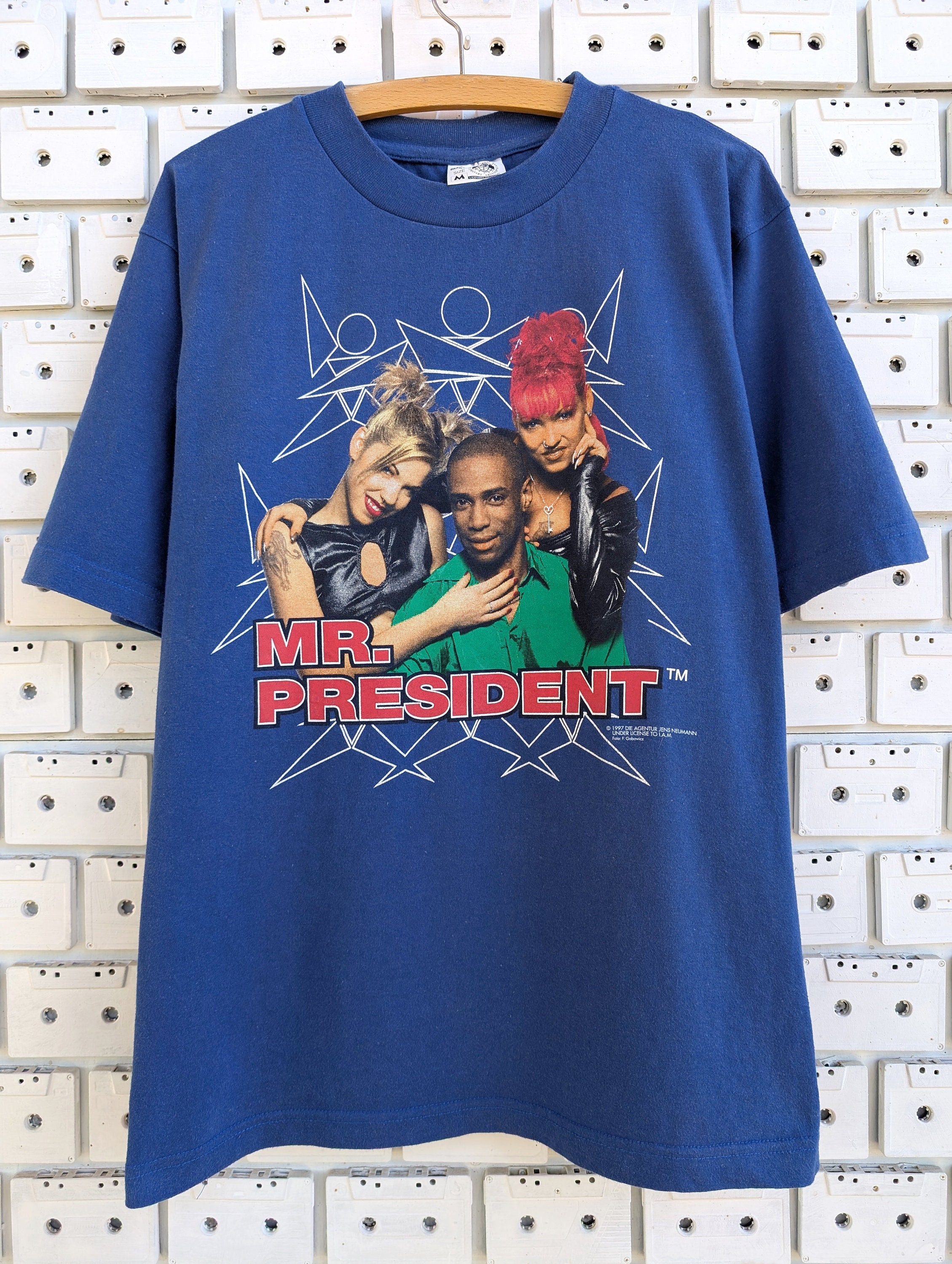 Vintage 1997 Mr President T-shirt German Eurodance Pop Reggae