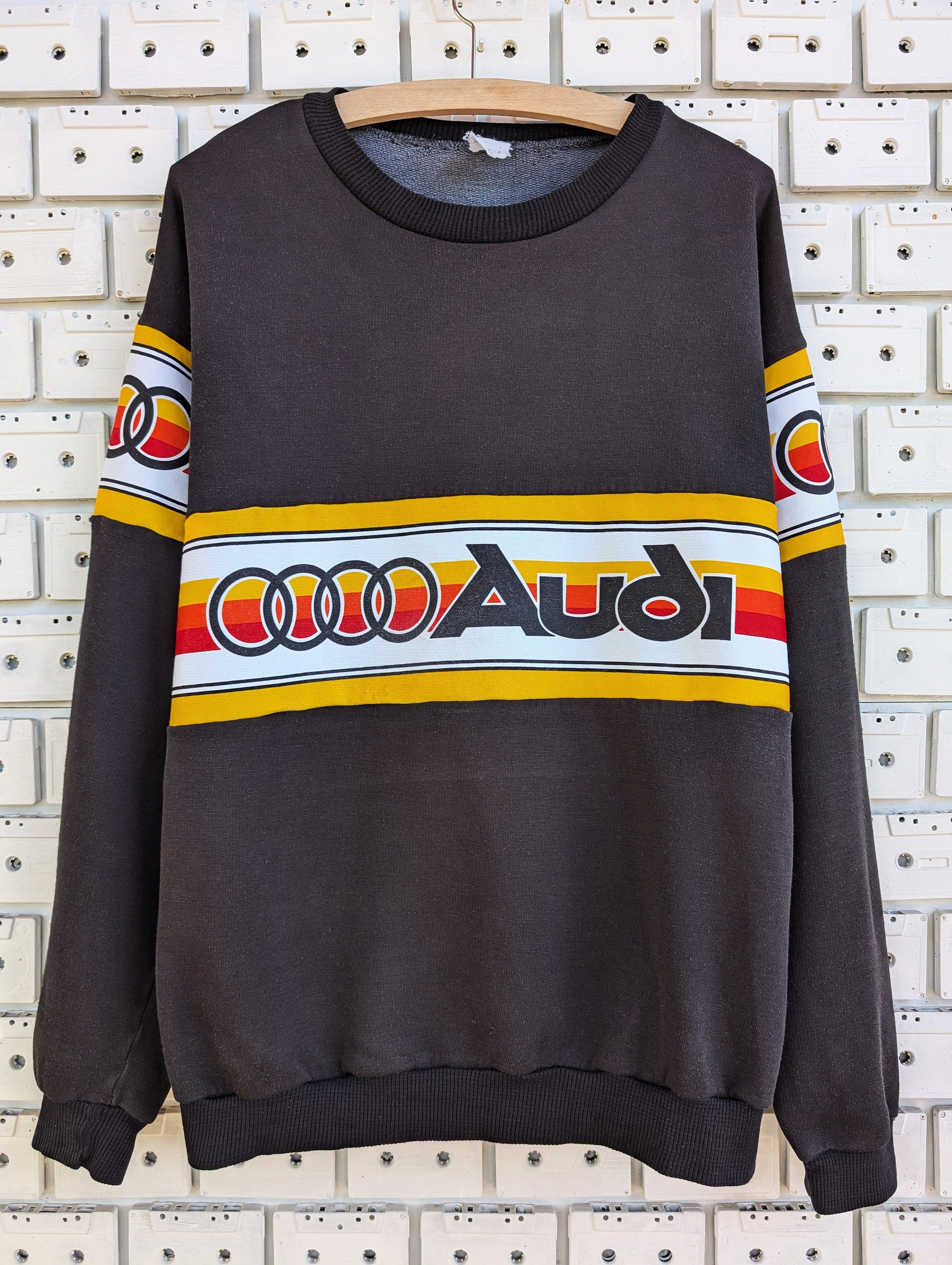 Vintage 80s 90s Audi Sweatshirt Motorsport Auto Racing Crewneck