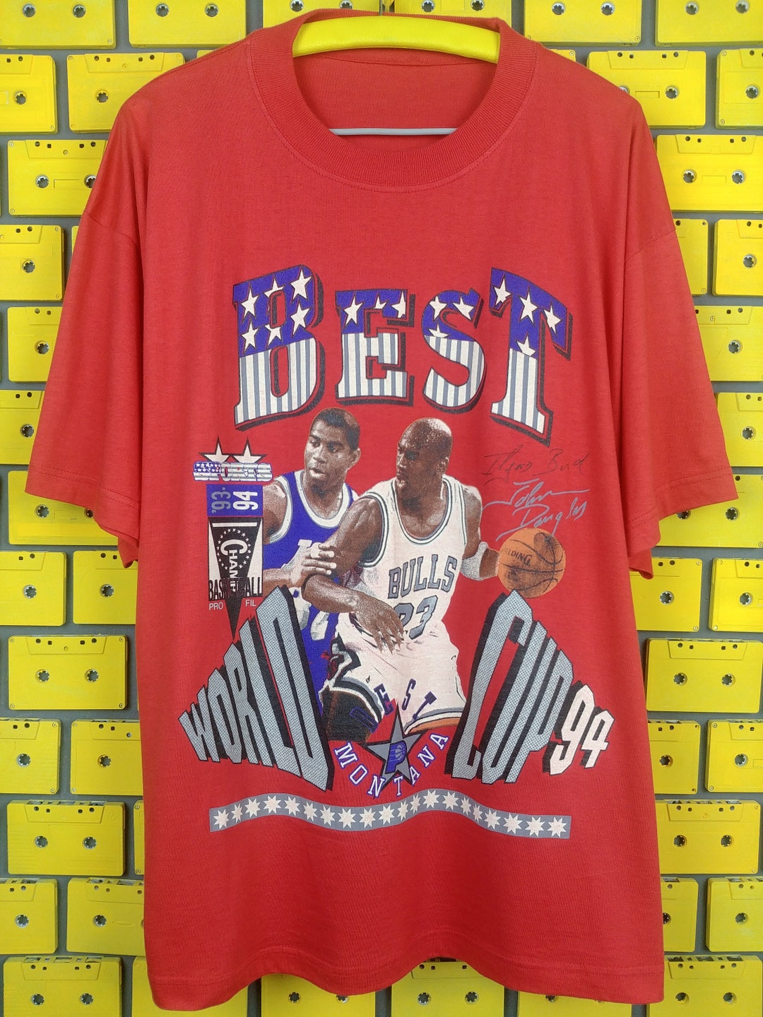 Vintage 90s Michael Jordan Magic Johnson T-shirt Chicago Bulls Los ...