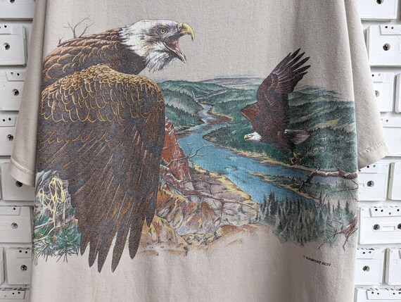 Vintage 1994 Habitat Bald Eagle T-Shirt Nature Wildli… - Gem