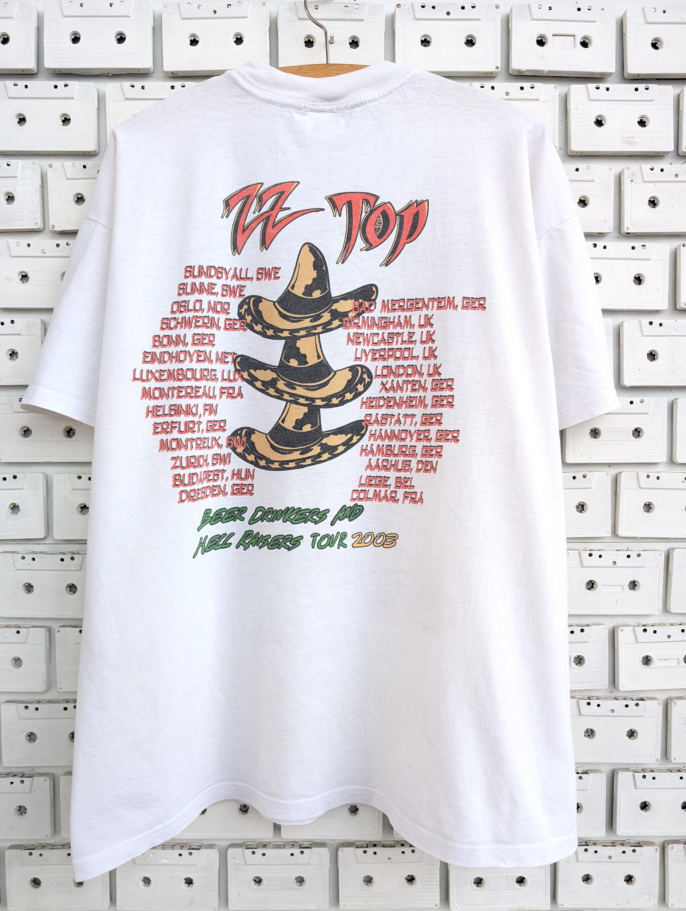 Vintage 2003 ZZ Top T-shirt Beer Drinkers and Hell Raisers Tour