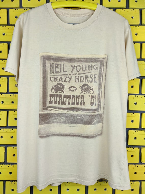 Vintage 2001 Neil Young Crazy Horse T-Shirt Eurot… - image 1