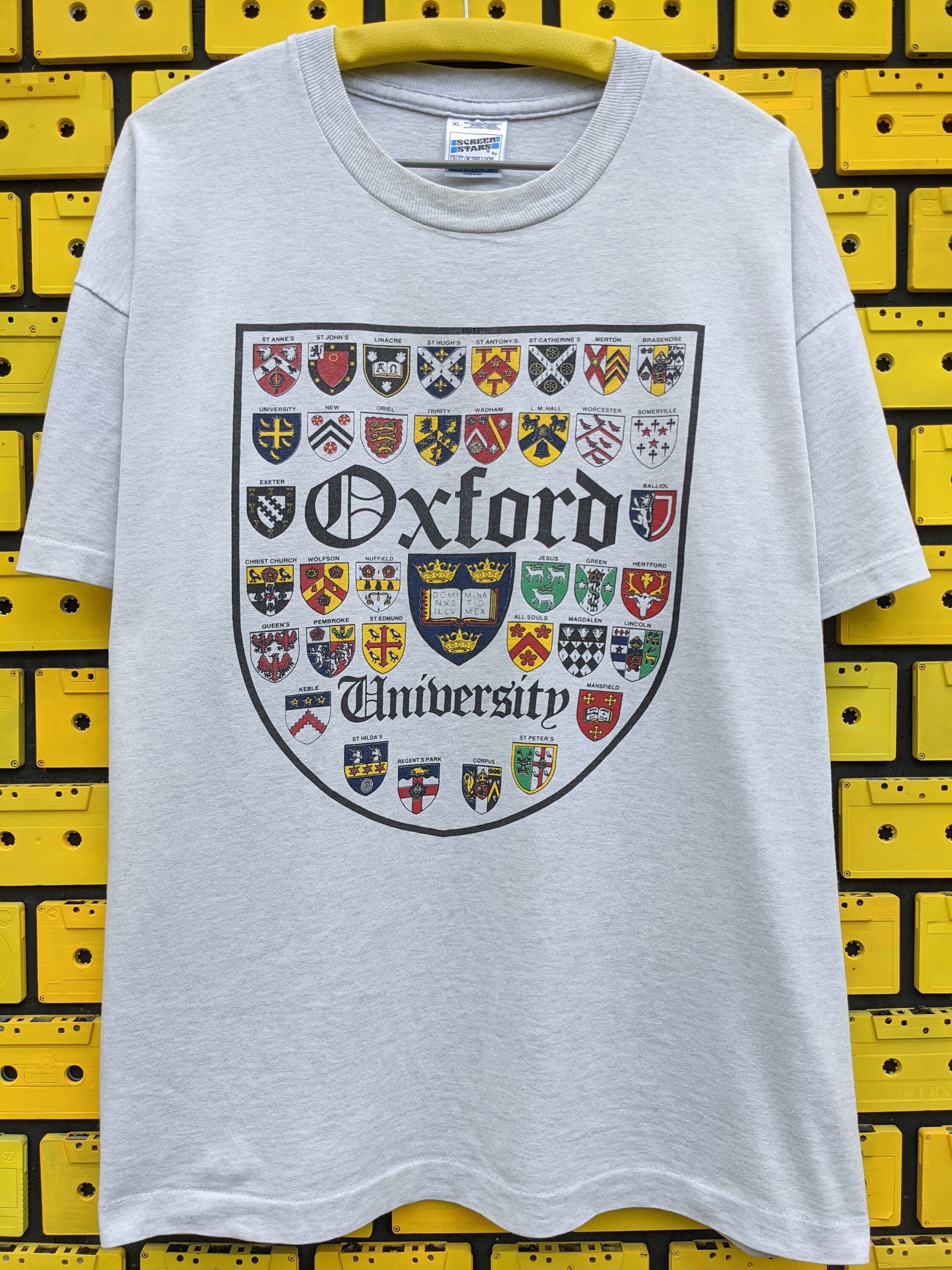 史上一番安い Vintage Merch Crests College T-shirt University Oxford 90s トップス