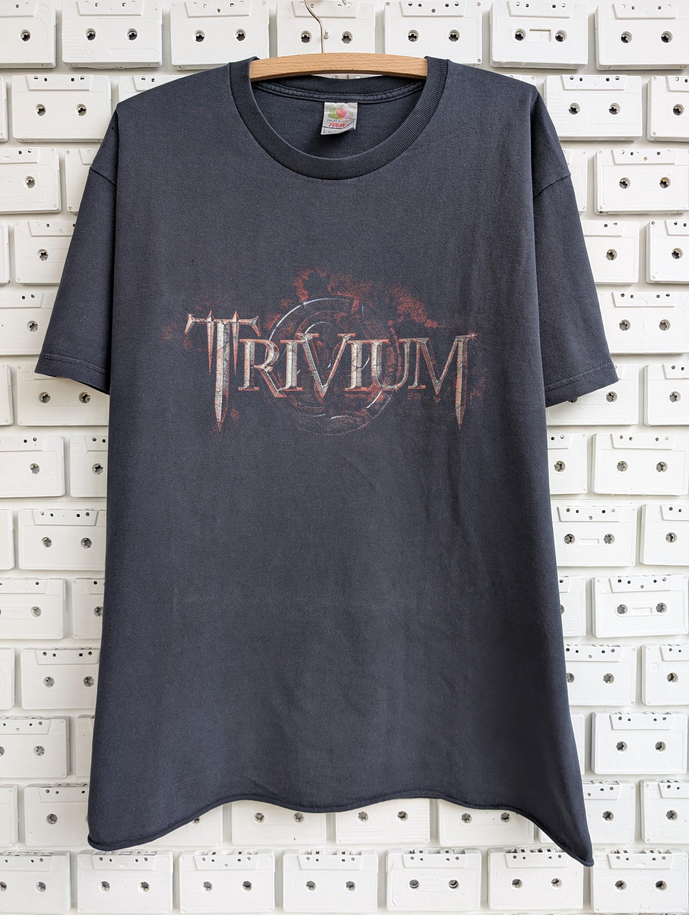 Vintage 2006 Trivium Cropped T-shirt Heavy Thrash Progressive