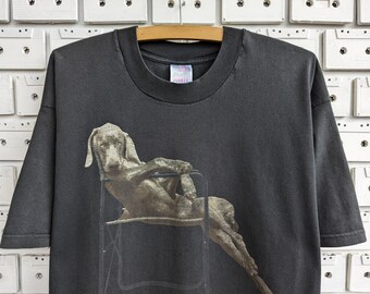 1994年 ウィリアム・ウェグマン Tシャツ XL Vintage 1994 William Wegman T-shirt Lolita Weimaraner Dog Breed