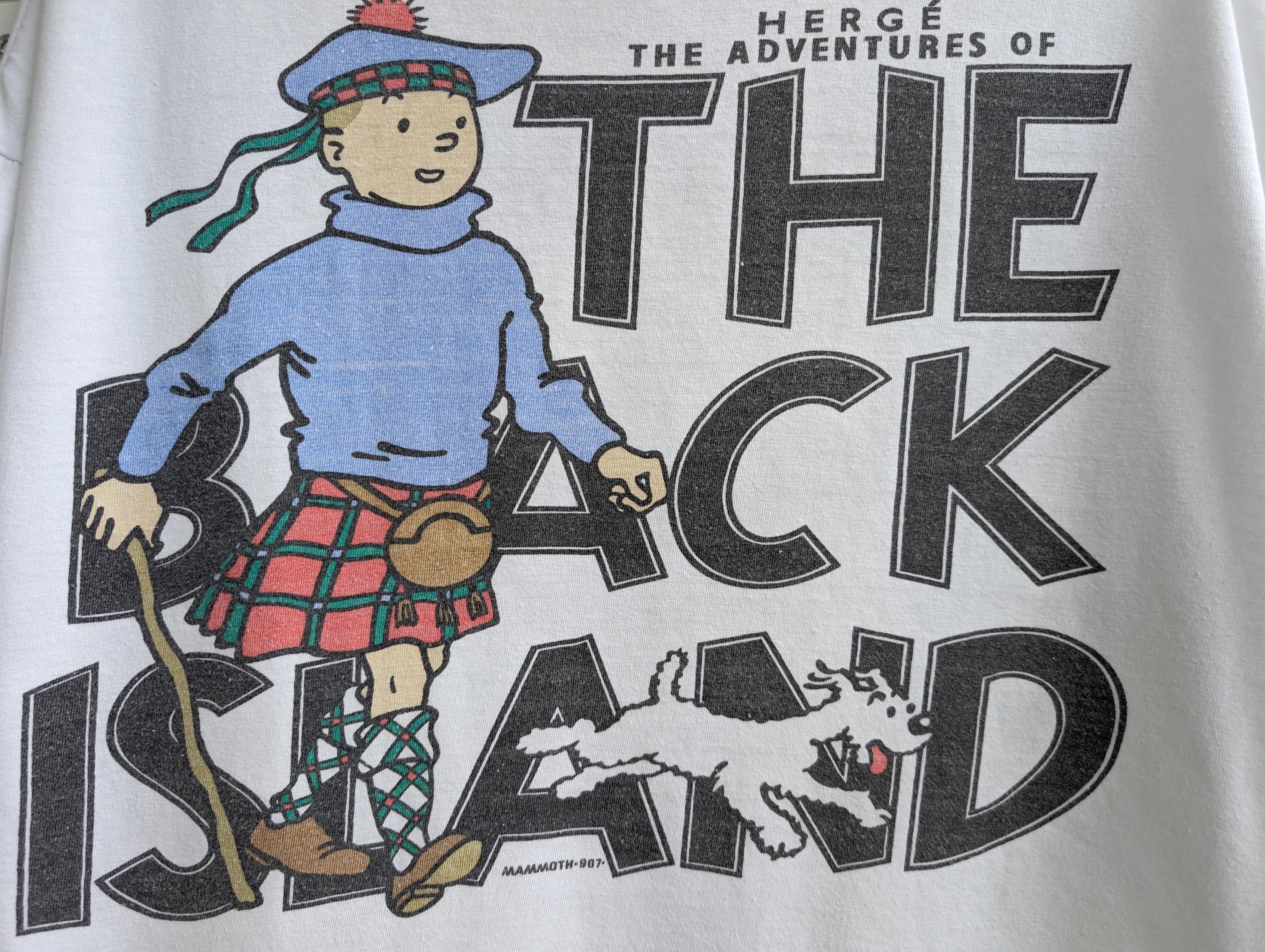 90年代ヴィンテージ タンタンの冒険 Tシャツ タンタン ブラック 