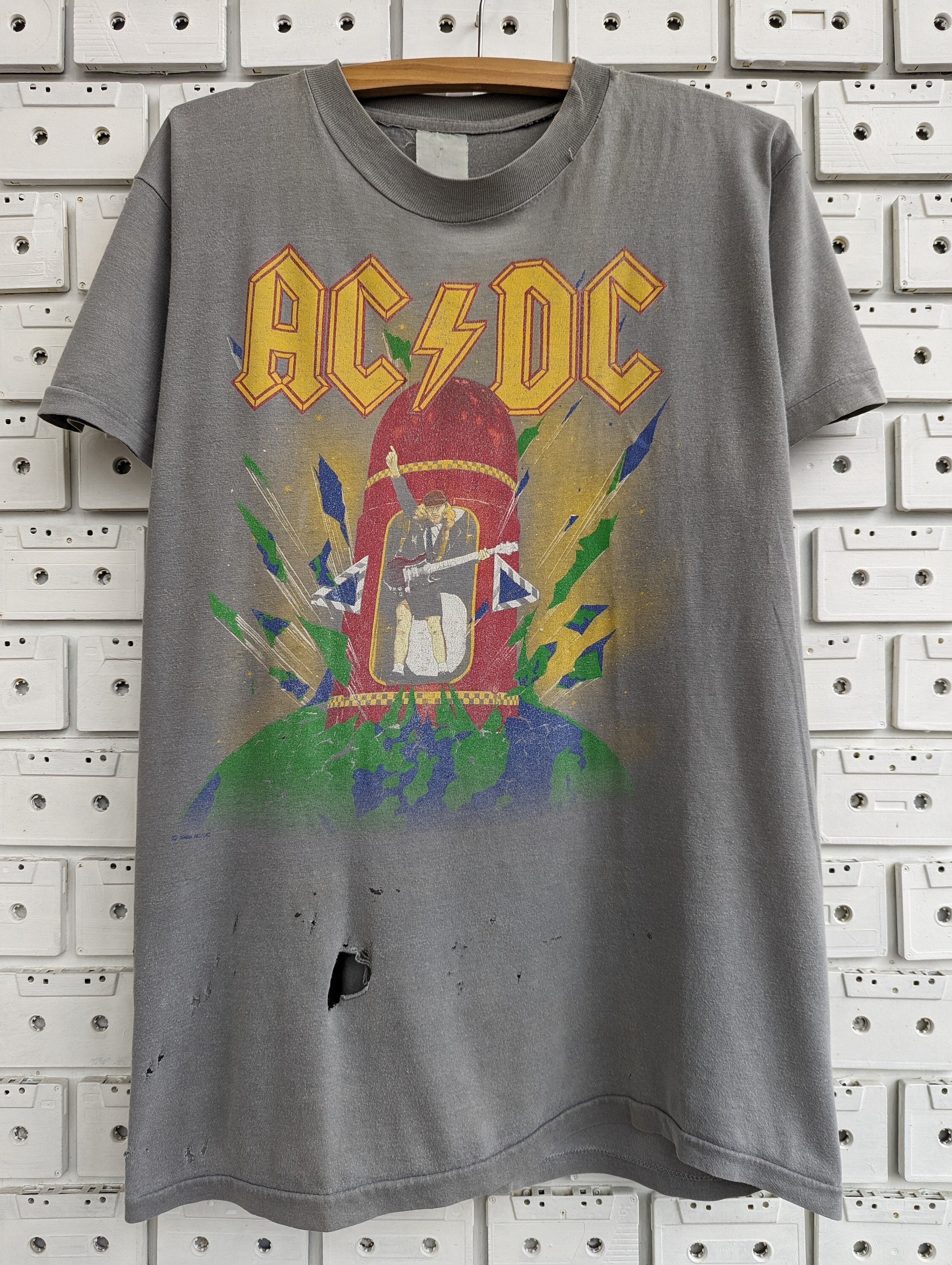 ヴィンテージ 1988 AC/DC Tシャツ Blow Up Your Video ワールドツアー