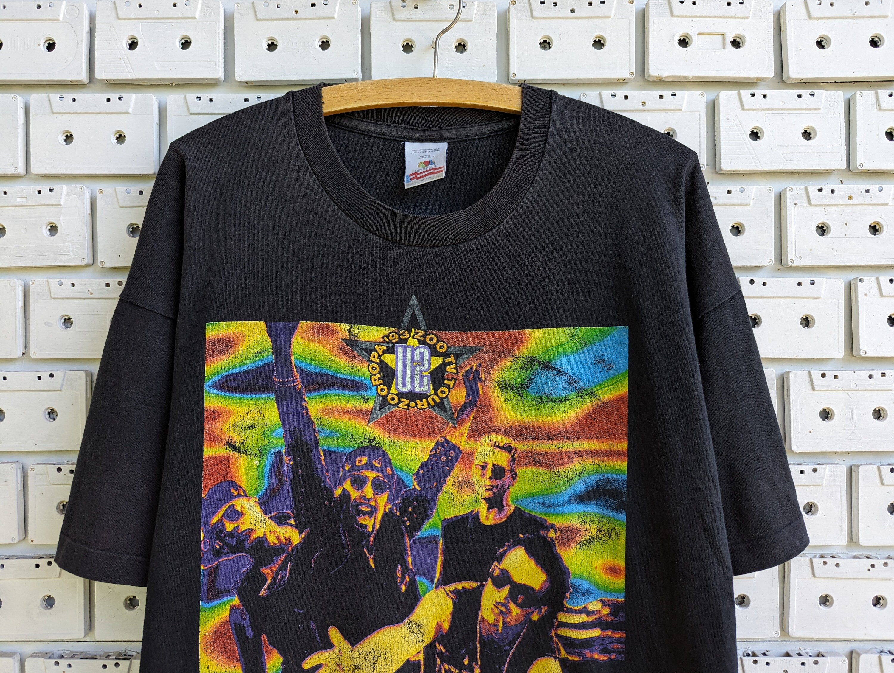 Vintage 1993 U2 Zooropa T-shirt Irish Alternative Rock Post Punk