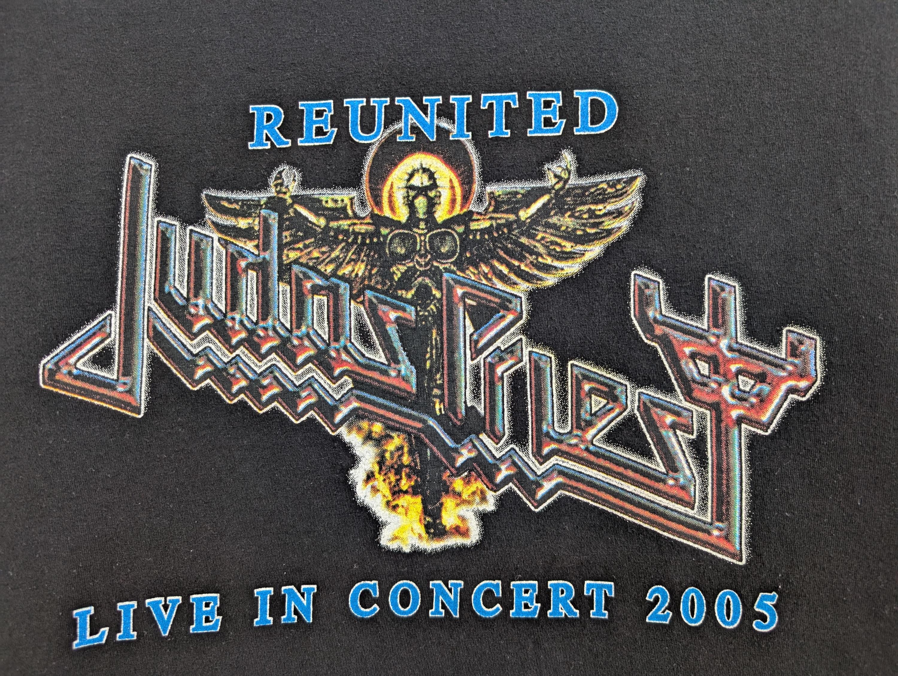 Vintage 2005 Judas Priest T-shirt Reunited Concert Tour Angel of