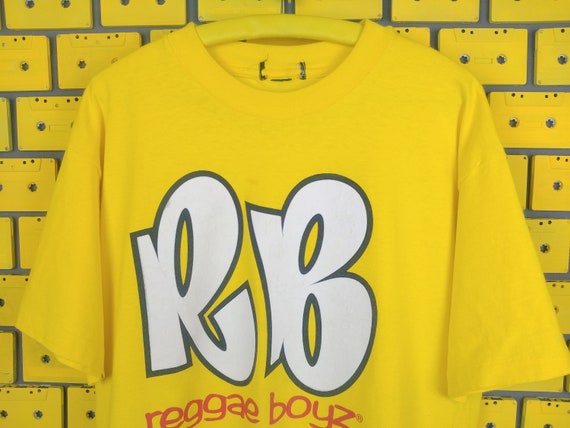Vintage 90s Reggae Boyz T-shirt Jamaican Soccer Football Team Logo