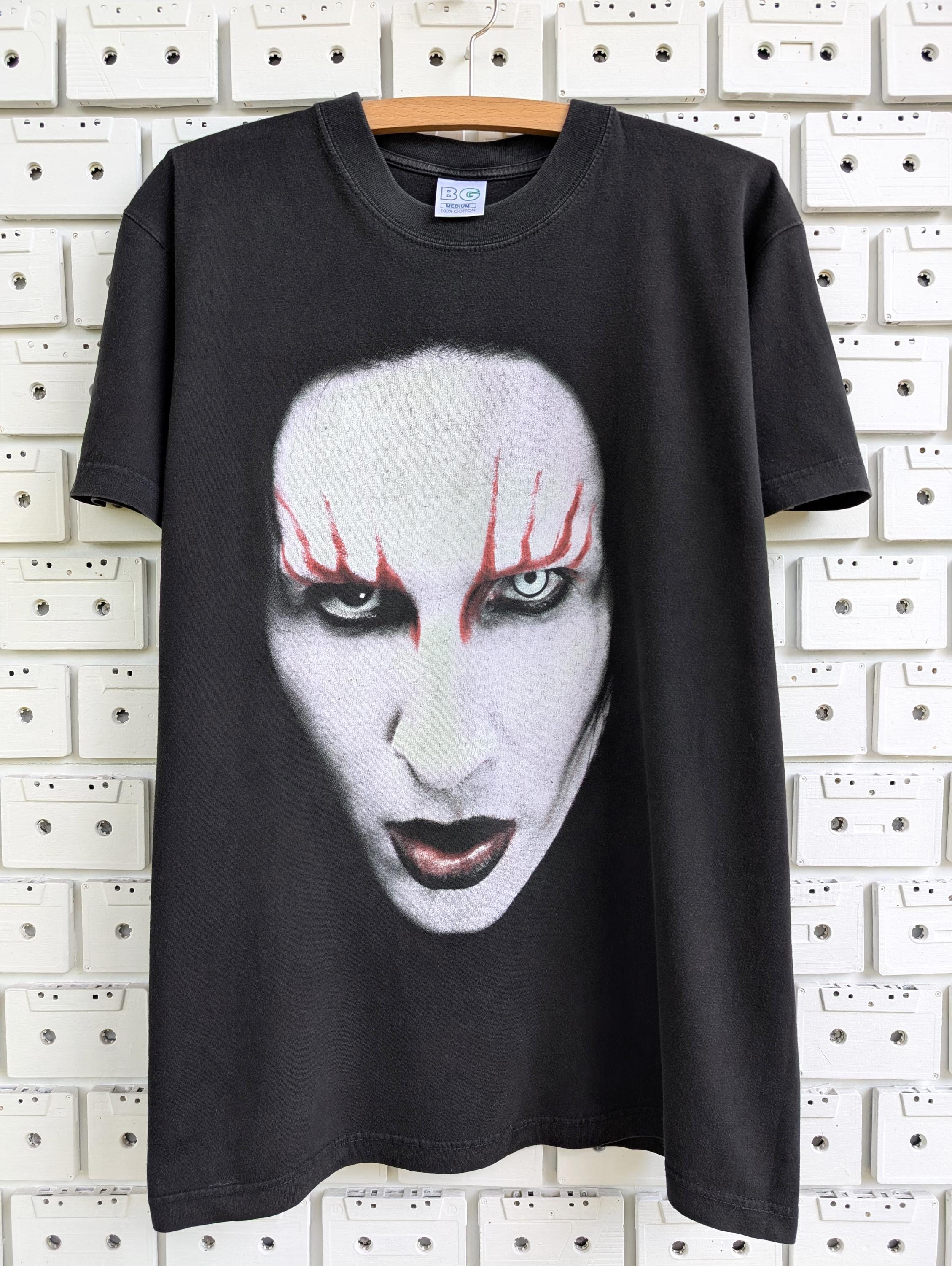 Vintage 2000 Marilyn Manson T-shirt Big Face Print Industrial