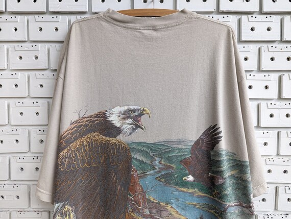 Vintage 1994 Habitat Bald Eagle T-Shirt Nature Wildli… - Gem