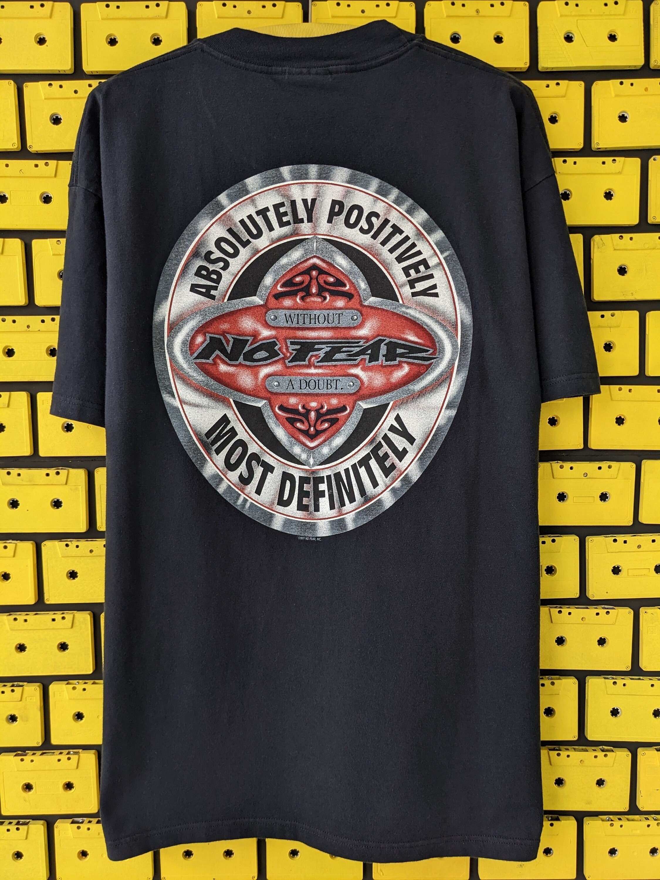 1997年製ヴィンテージ No Fear Brand Tシャツ「Absolutely Positively 