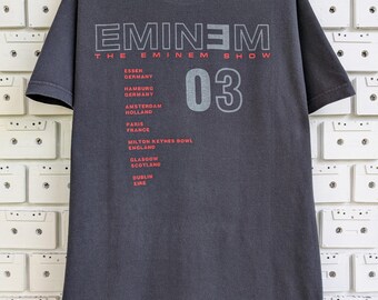EMINEM 2003年　EURO tour Tシャツ　XL Vintage 2003 Eminem T-shirt the Eminem Show European Tour Hip Hop