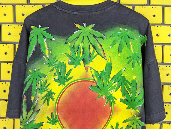 T-shirt One Love Bob Marley Reggae Rastafari Vert Jaune Rouge