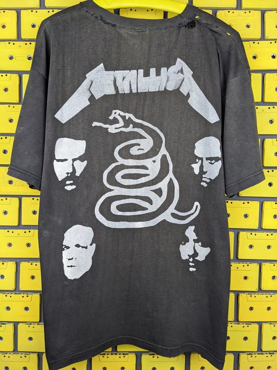 Vintage 90s Metallica Rare Bootleg T-Shirt Thrash… - image 2