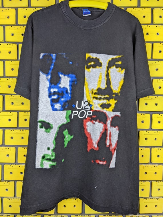 Vintage 1997 U2 Pop Mart Europe Tour T-shirt Alternative Rock Post Punk  Band Tour Concer Bootleg Merch Tee Size Long M/L -  Denmark