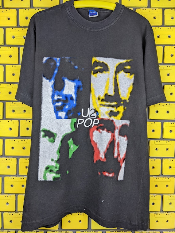 Vintage 1997 U2 Pop Mart Europe Tour T-shirt Alternative Rock Post Punk  Band Tour Concer Bootleg Merch Tee Size Long M/L -  Denmark