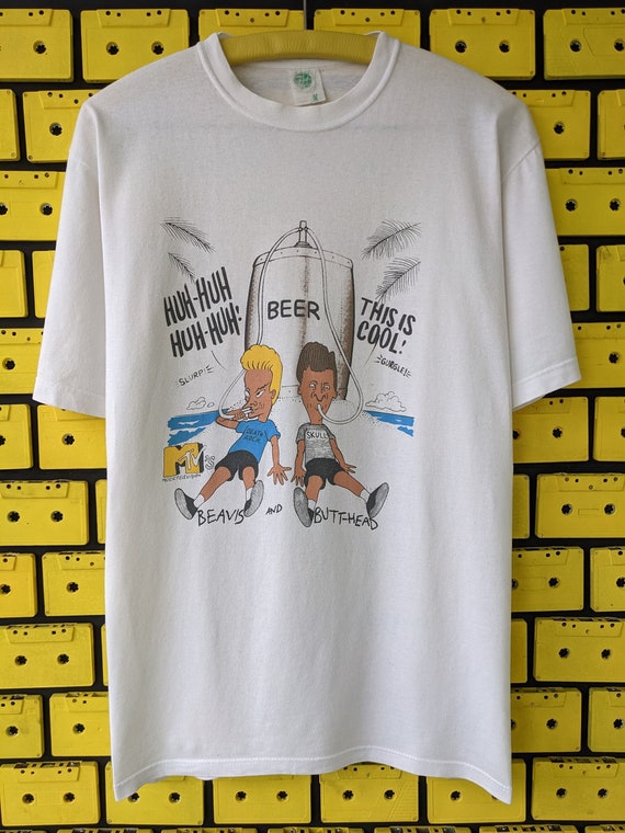 Vintage 90s MTV Beavis and Butt-head T-shirt Bootleg Merch Tee