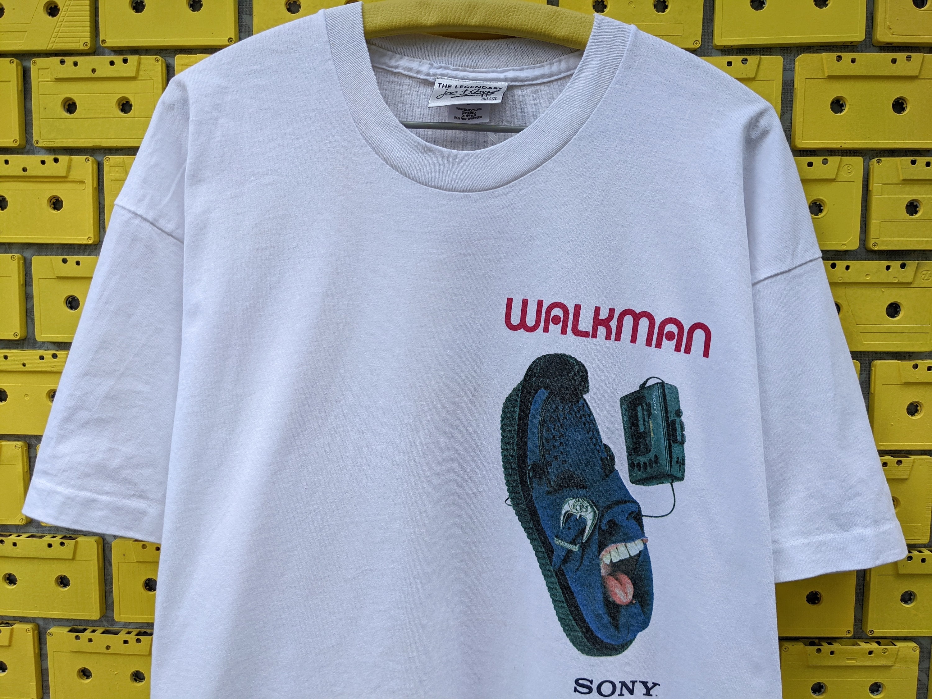 Vintage 90s Sony Walkman Joe Bloggs T-shirt Japanese Electronics 