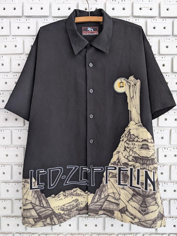 Vintage 90s 00s Led Zeppelin Dragonfly Button up Shirt Stairway to