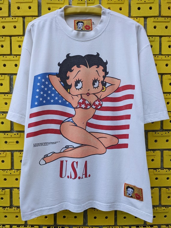 Vintage 1999 Betty Boop T-shirt Pin up Bikini Babe Cartoon Merch
