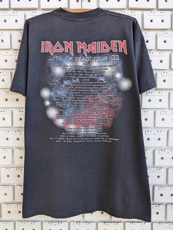 Vintage 2003 Iron Maiden T-shirt Give Me Ed Till I Dead Tour