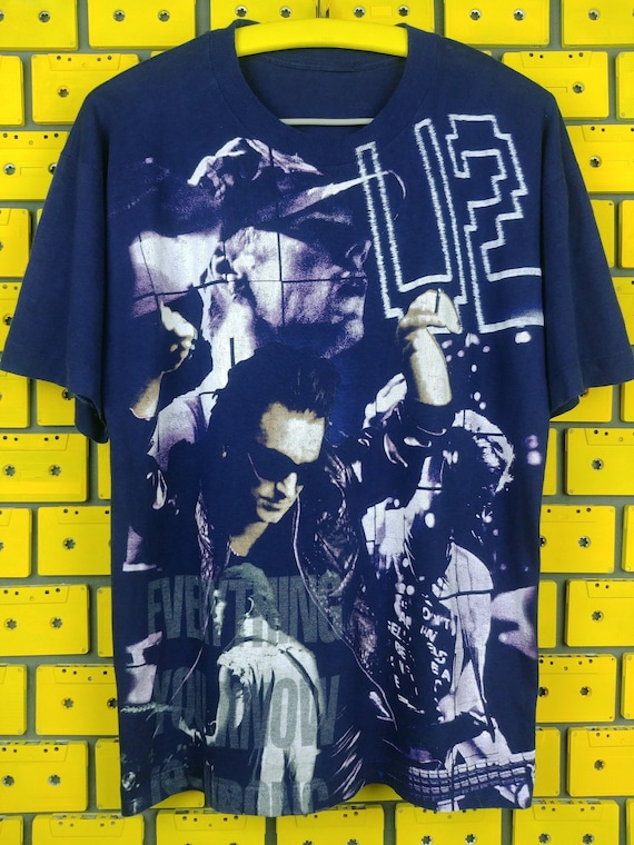 Vintage 1993 U2 Band Tour Shirt Size M Zooropa Zoo TV Concert