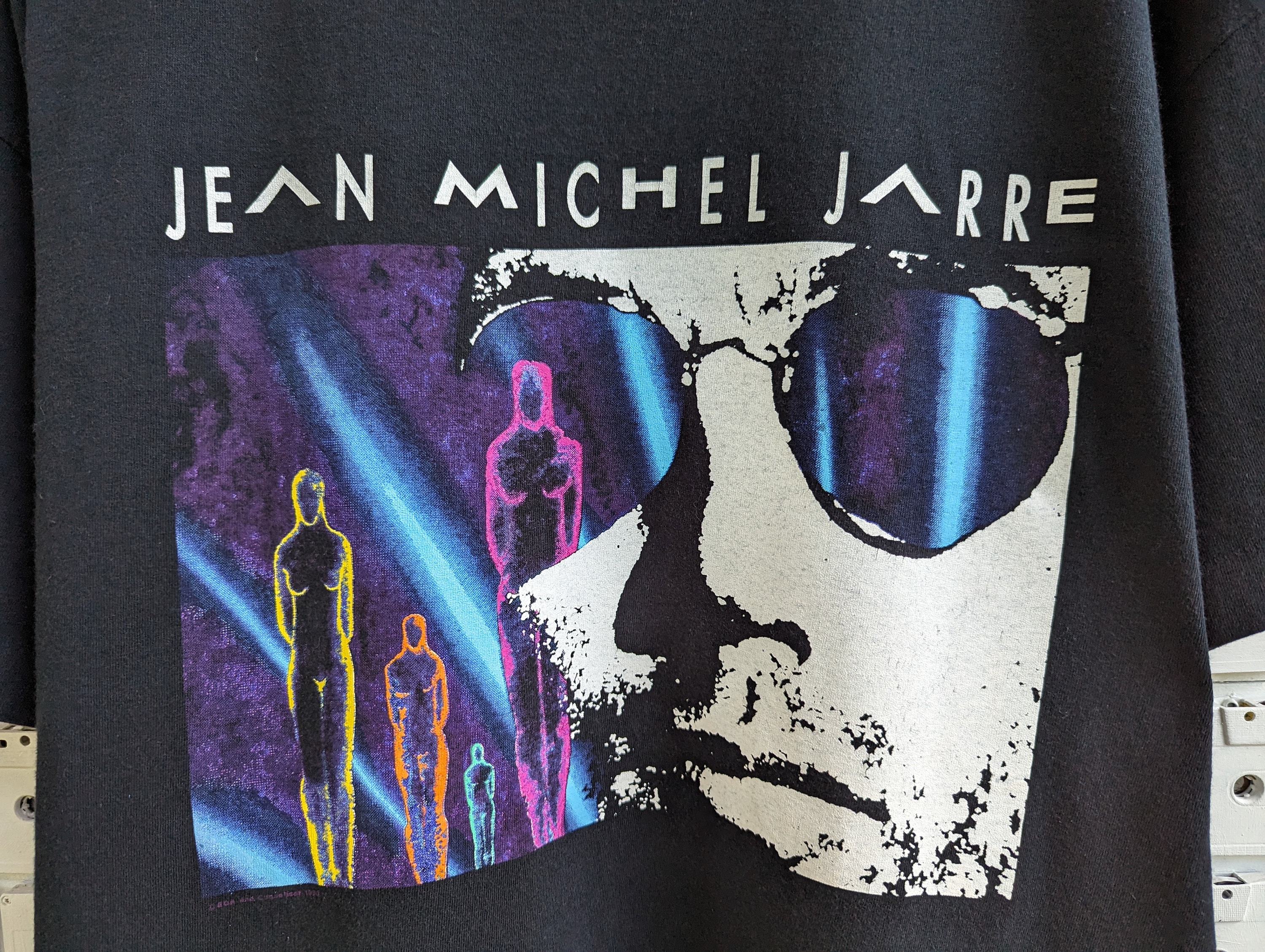 Vintage 1993 Jean Michel Jarre T-shirt Chronologie Album Promo