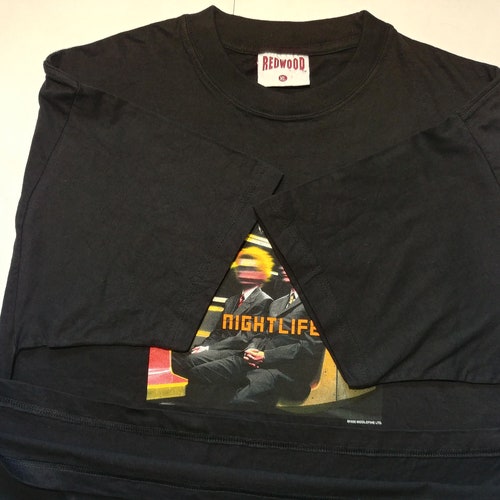 Vintage 1999 Pet Shop Boys T-Shirt Nightlive Album Promo Tour English Synth Pop Duo Dance Pop House Trance Merch Tee shops Size XL