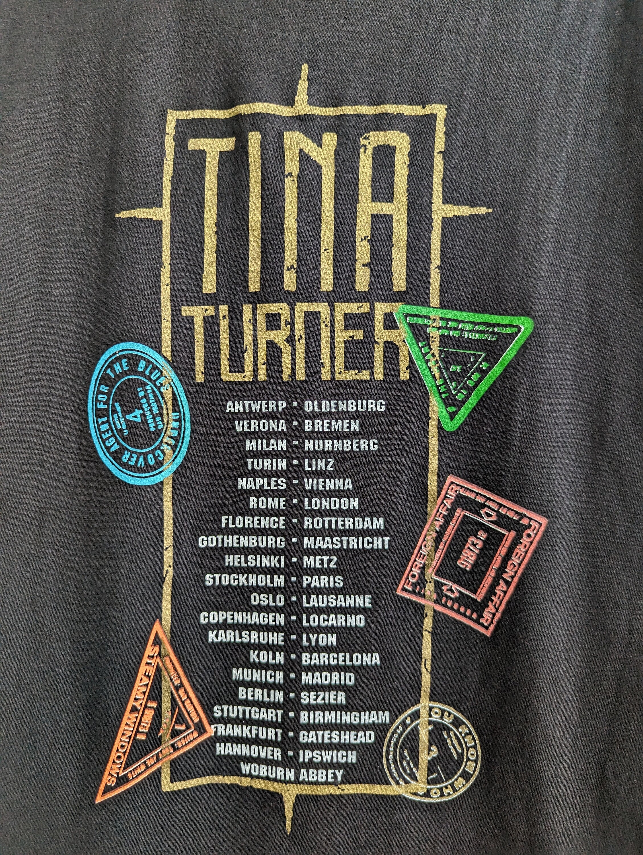 Camiseta vintage de Tina Turner de 1990, promoción del álbum 
