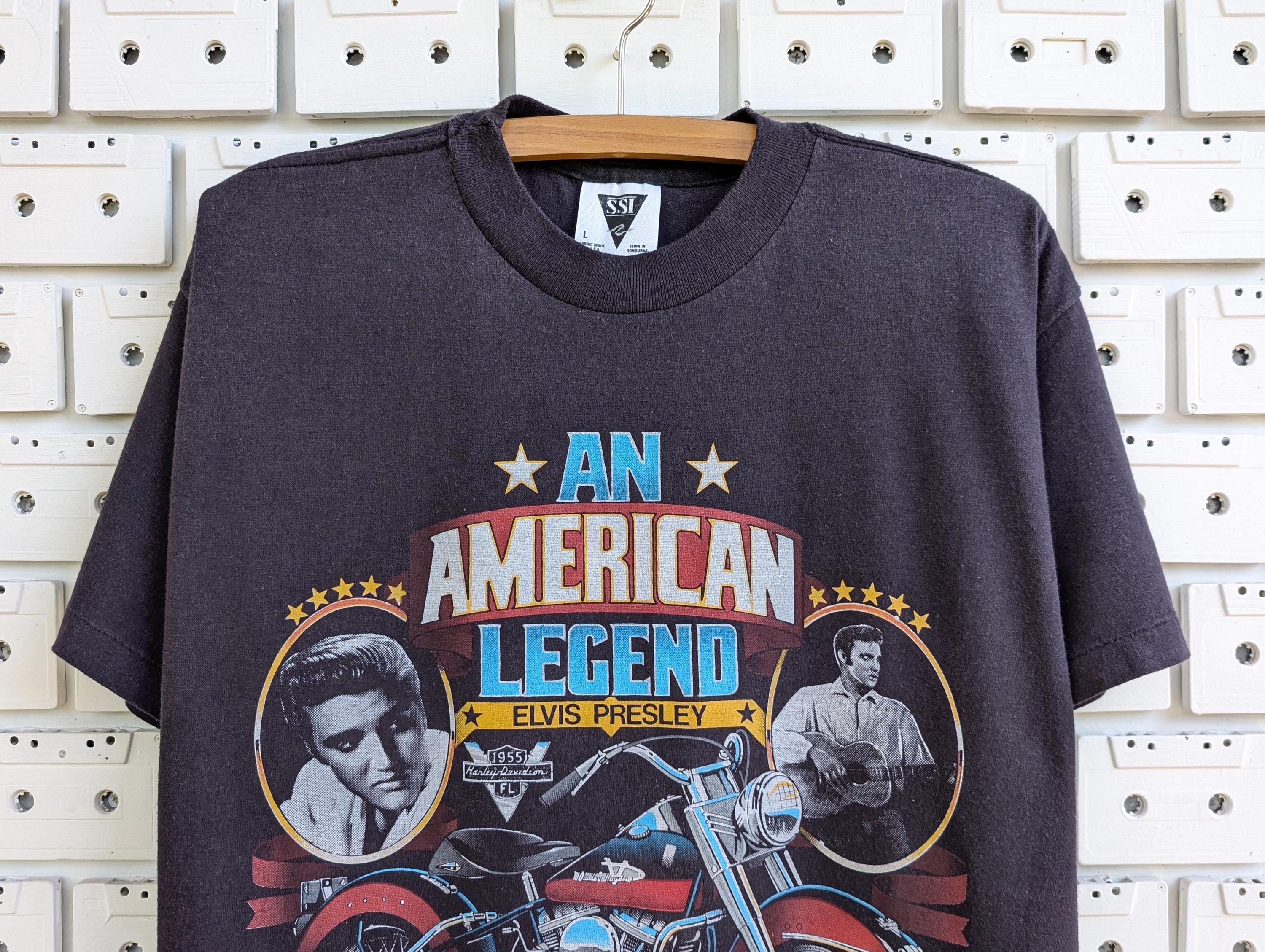 Vintage 1987 Elvis Presley Harley Davidson T-shirt King of Rock