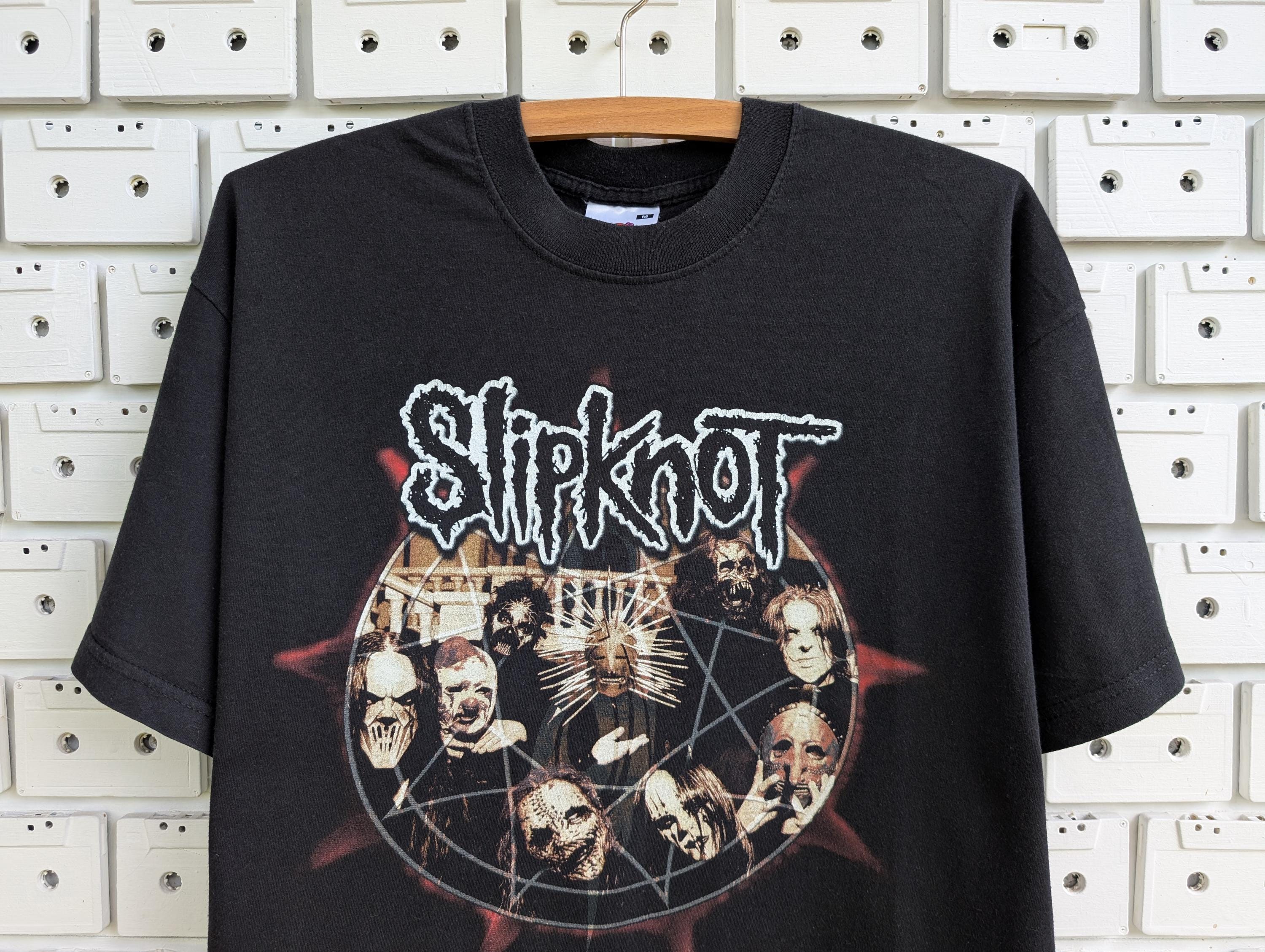 未使用のSlipknot 2004 ライブ ツアーTシャツ Vintage 2004 Slipknot T-shirt Alternative Heavy Groove Nu Metal