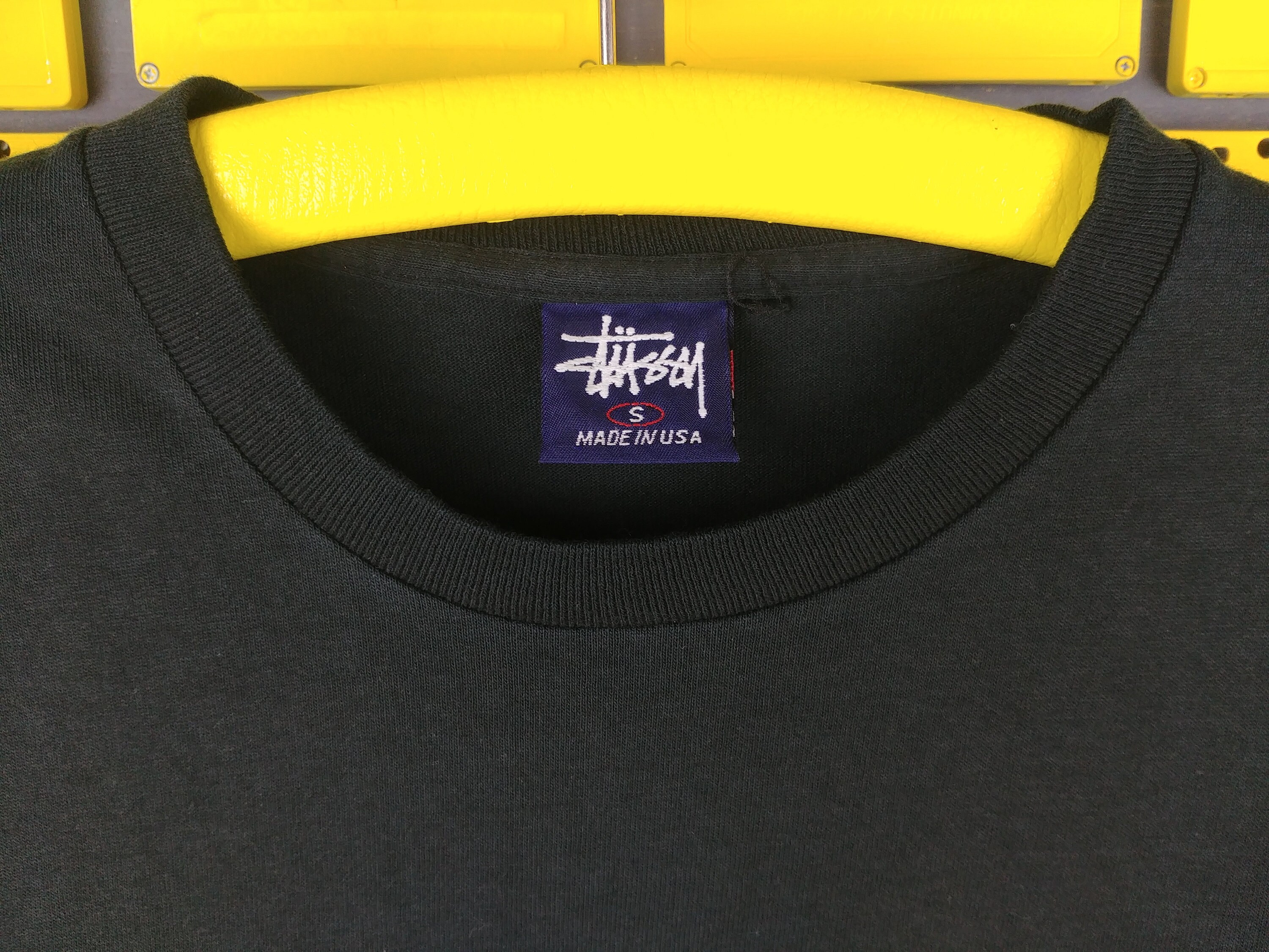 Vintage 90s Stussy T-shirt Flower Stripe Unworn Single Stitch