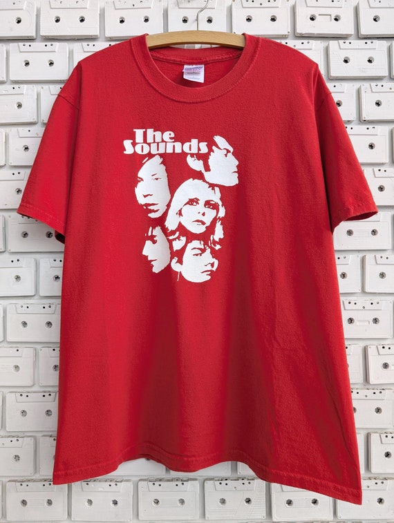 Vintage 00s The Sounds T-Shirt Swedish Indie Rock New Wave Post Punk Revival Band Merch Tee Size L