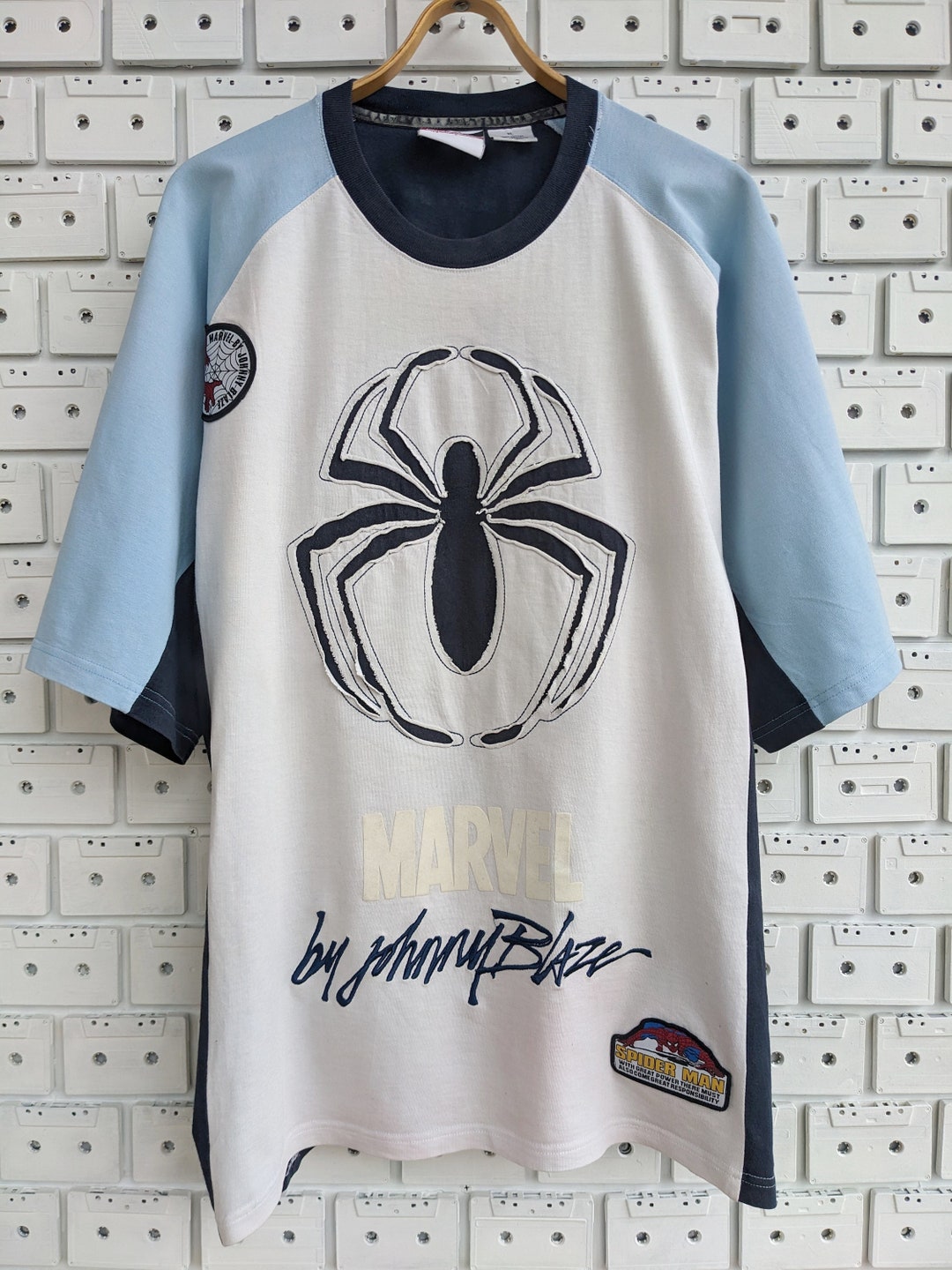 Vintage 00s Johnny Blaze Spider Man T-shirt Marvel Comics