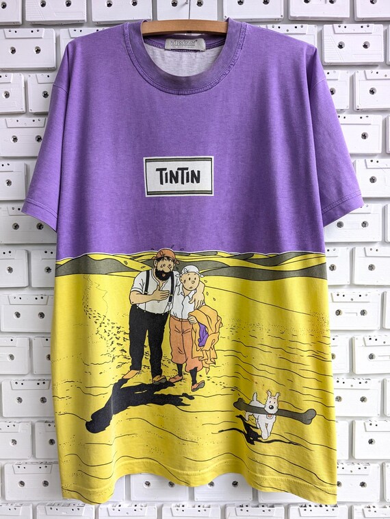 Rare Vintage 90s Adventures of Tintin T-shirt Cigars of the  display picture 1