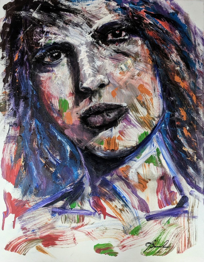 Unique Surreal Women Portraits Painting / Stretched Canvas - Etsy