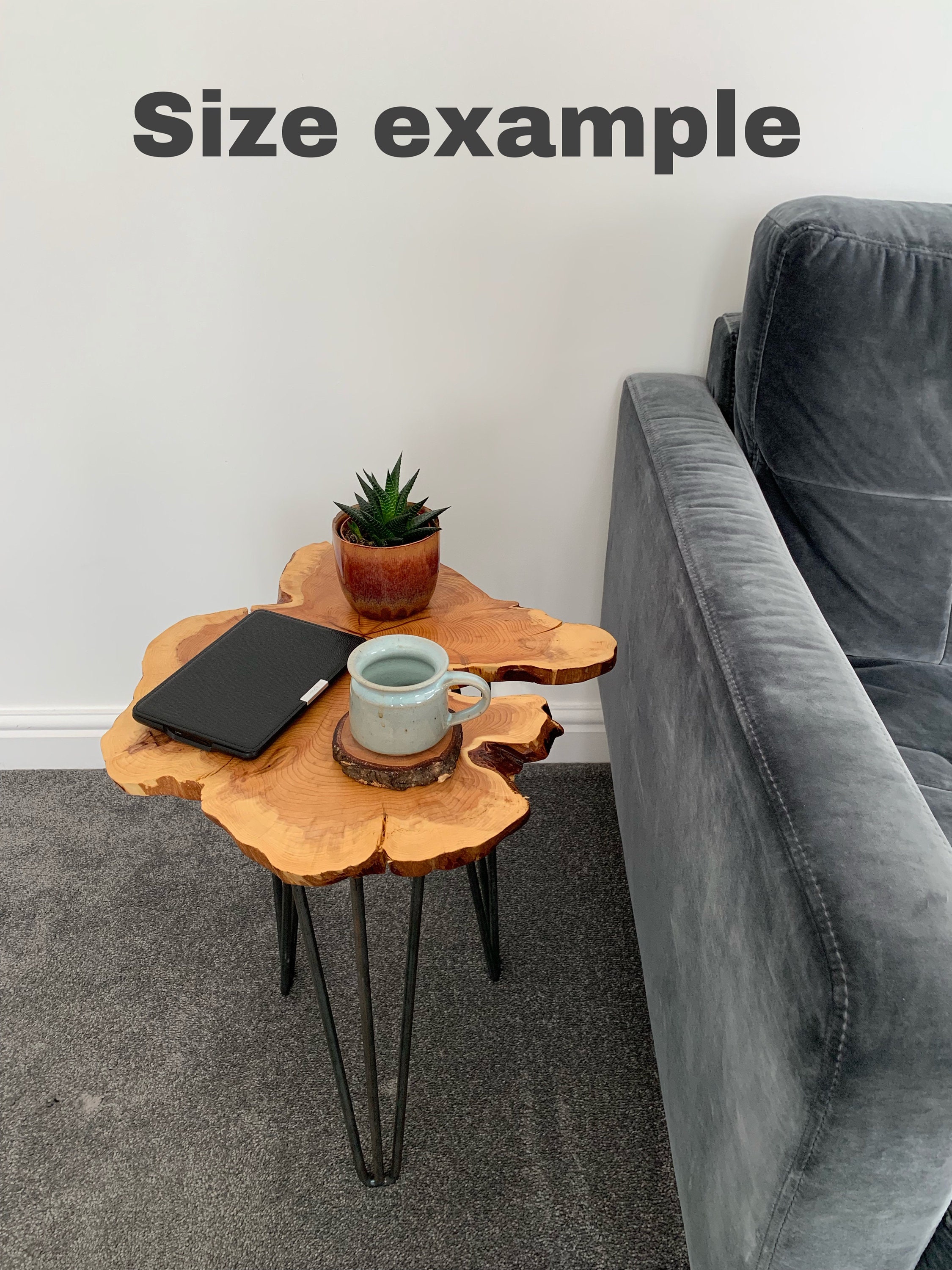 Waney Edge Yew Side Tables — The Woodman's