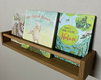 The Oak Book Shelf | Recipe Book Shelf | Kids Book Shelf | Nursery Shelf | Kitchen Shelving | Display Shelf