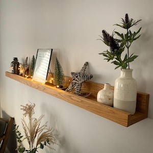 Oak Picture Ledge | Floating Shelves | Oak Picture Shelf | Picture Rail Shelf | Custom Shelving