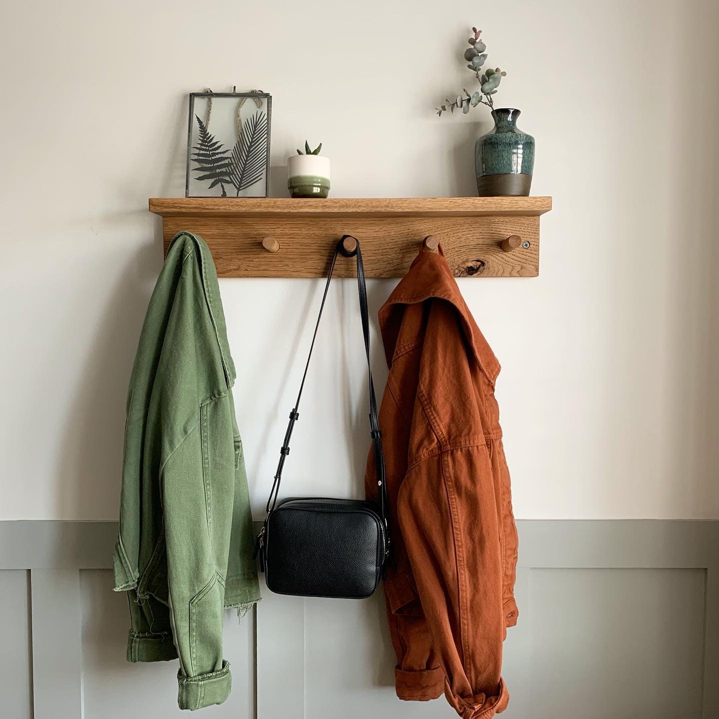 Solid Oak Shaker Peg Shelf Peg Rail Peg Shelf Coat Hook Etsy UK